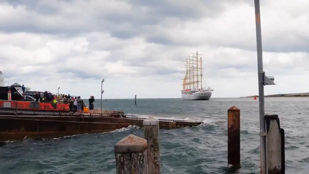 Golden Horizons Sail Ship Leaving Poole