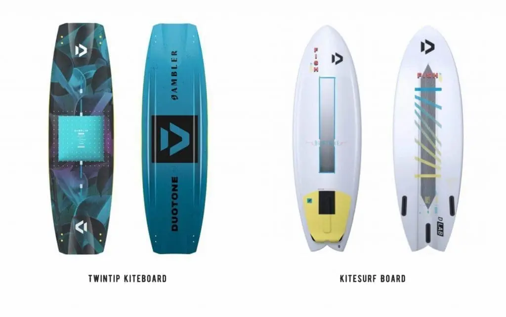Difference between kiteboard and kitesurf board