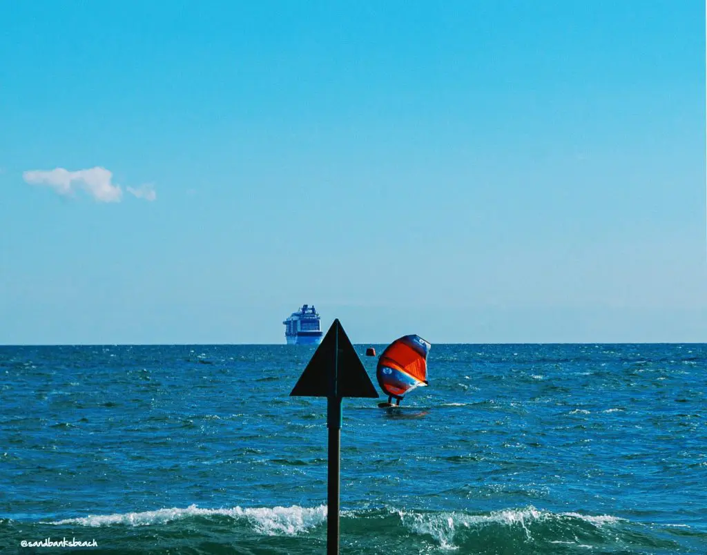 Windsurfing on the banks