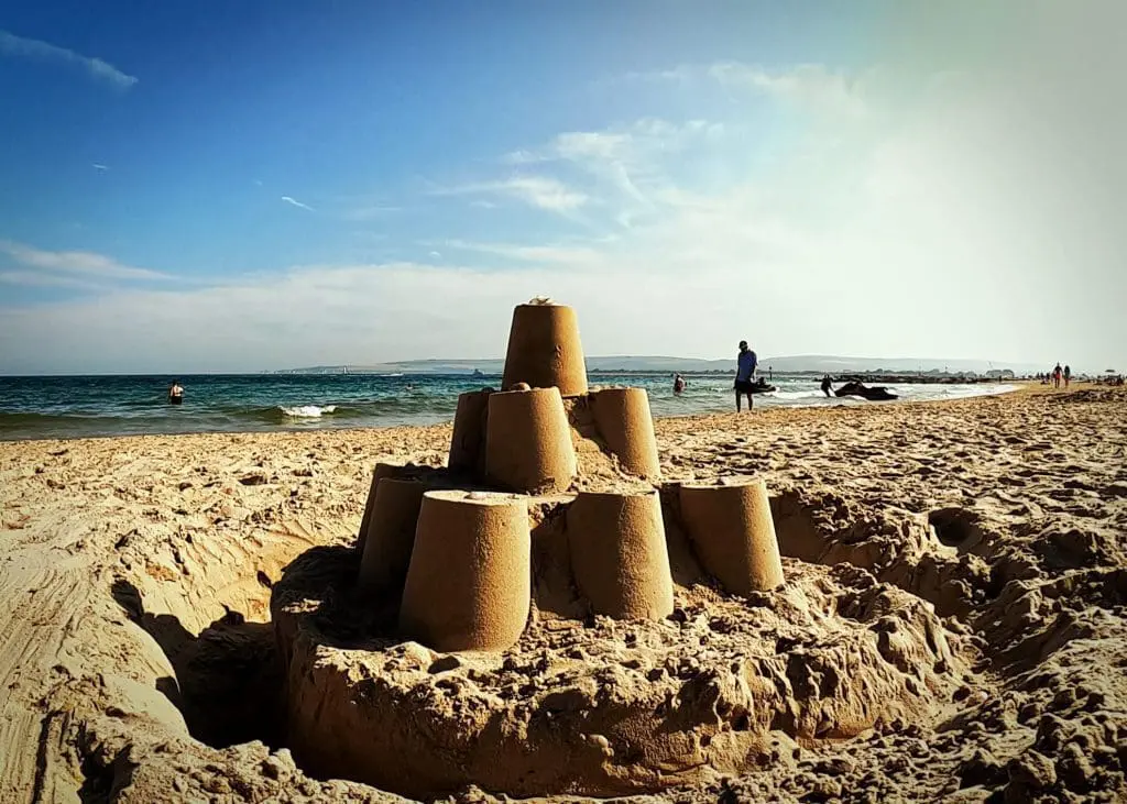 Sandcastles at Sandbanks Beach