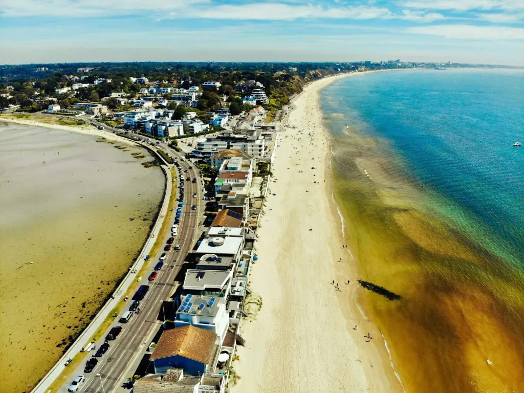 Sandbanks Beach and the peninsula