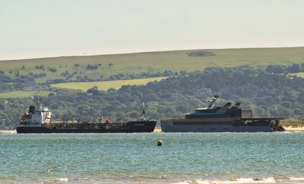 Large Boats At Sandbanks