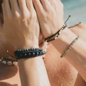 Bueng Kan Dark Beaded Stone Bracelet Set 1 Thumb
