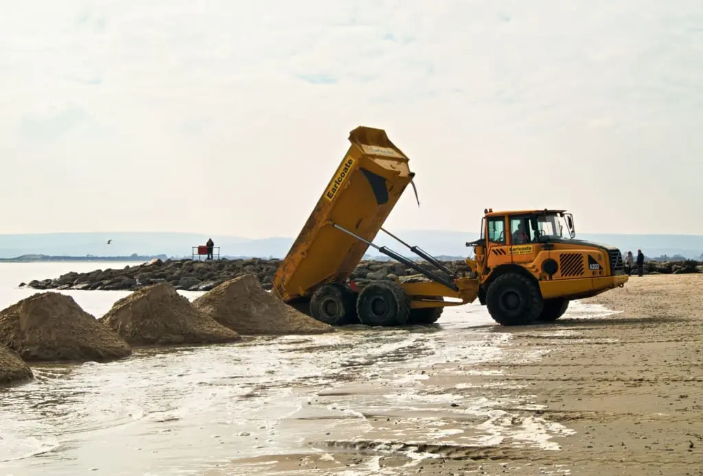 Earlcoate- Tipper Truck on Sandbanks