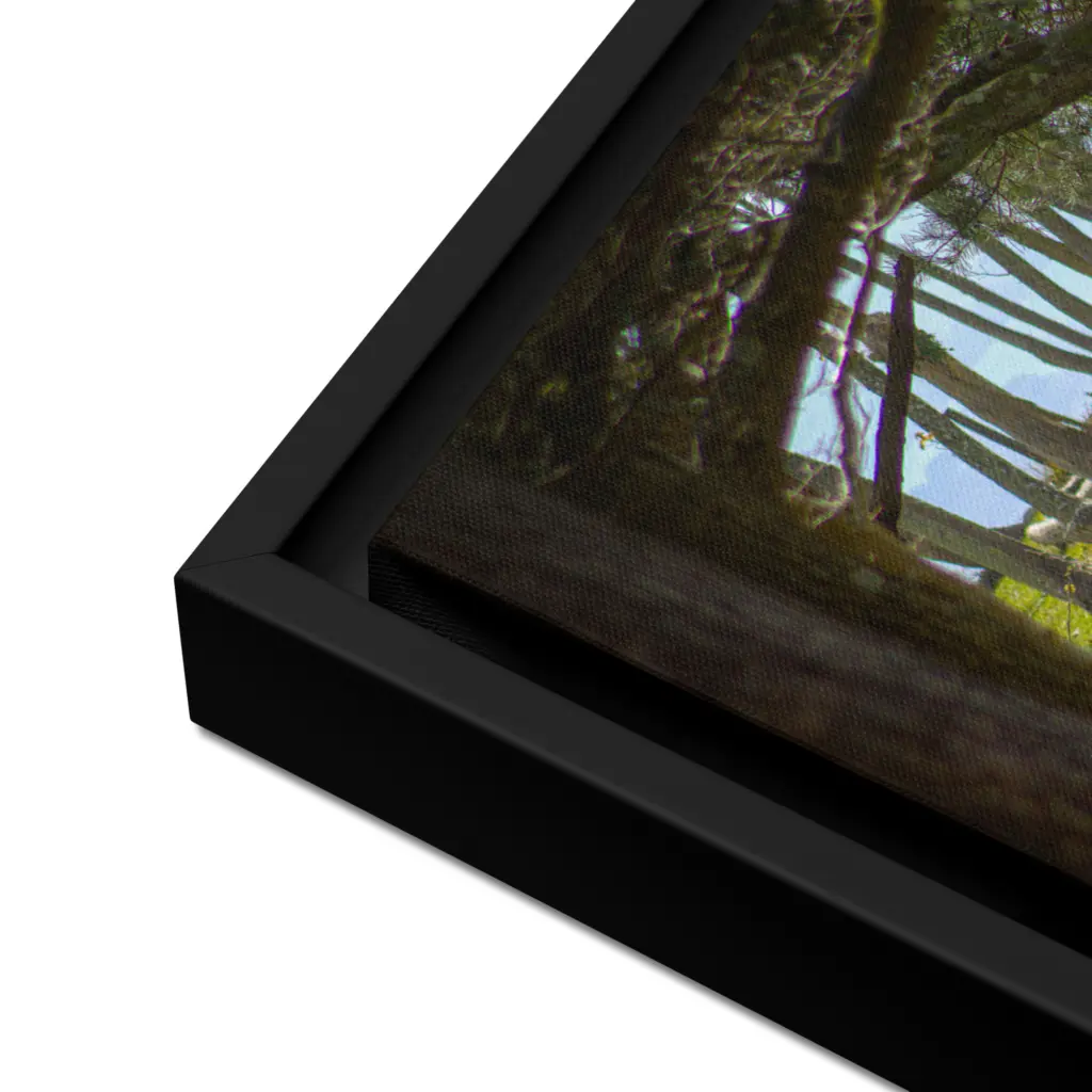 Brownsea Woodland Window – Square Framed Canvas Wall Art