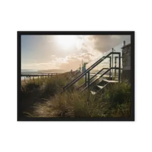 Steps to the Shore – Sandbanks Framed Canvas Wall Art thumbnail