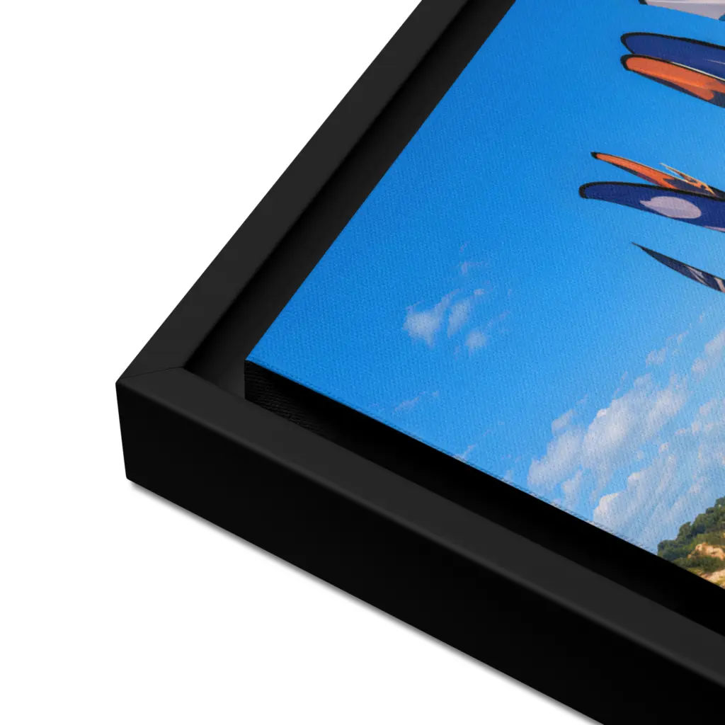 Colour on the Coast – Sandbanks Watersports Framed Canvas Wall Art