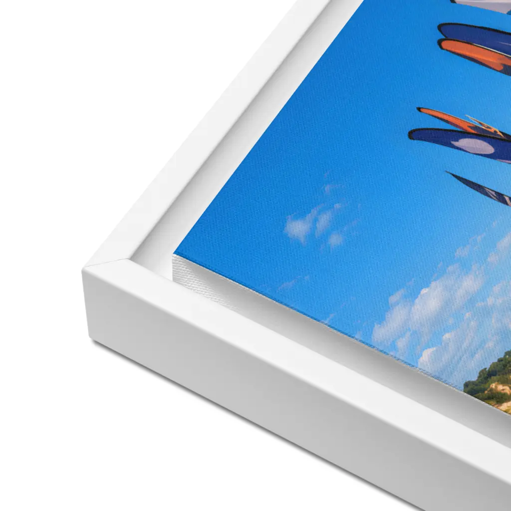 Colour on the Coast – Sandbanks Watersports Framed Canvas Wall Art