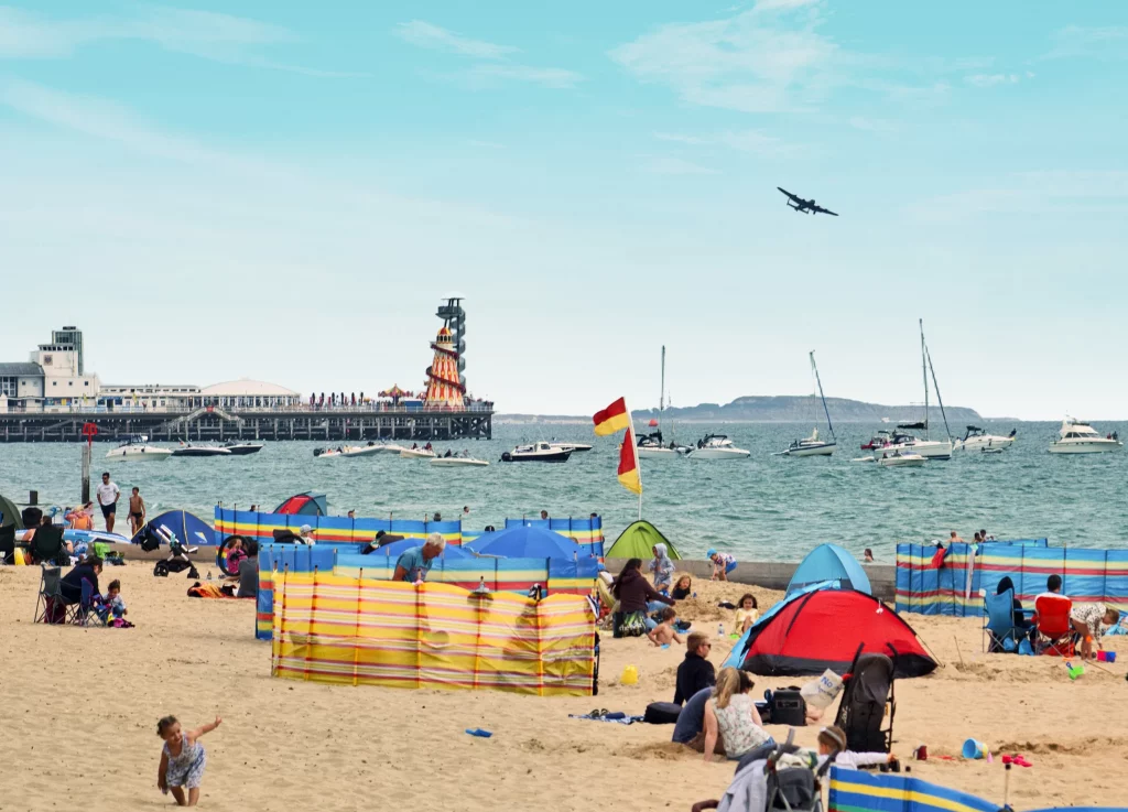 On the beach enjoying Bournemouth Airshow