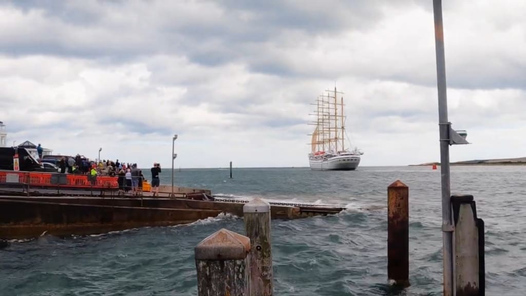 Golden Horizons Sail Ship Leaving Poole