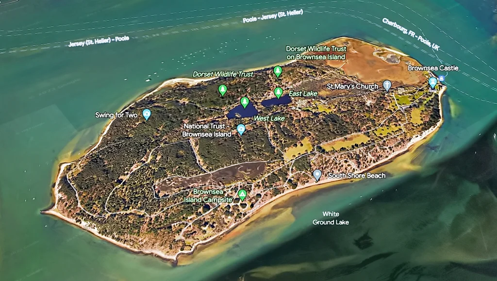Brownsea Island from above
