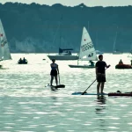 Paddleboarding at Sandbanks Poole