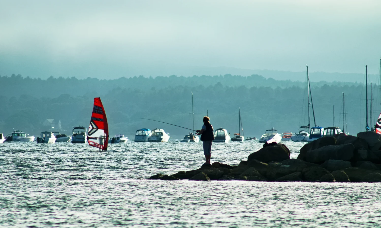 Fishing and Windsurfing at Sandbanks
