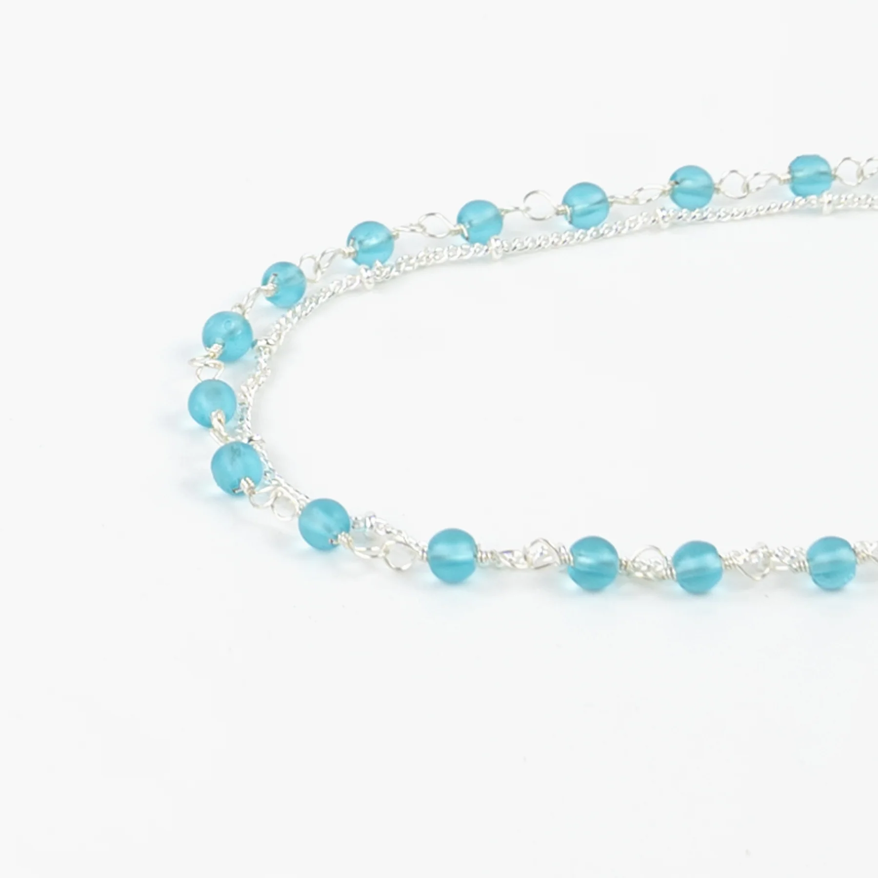 Sanur Beaded Frosted Glass Dual Necklace