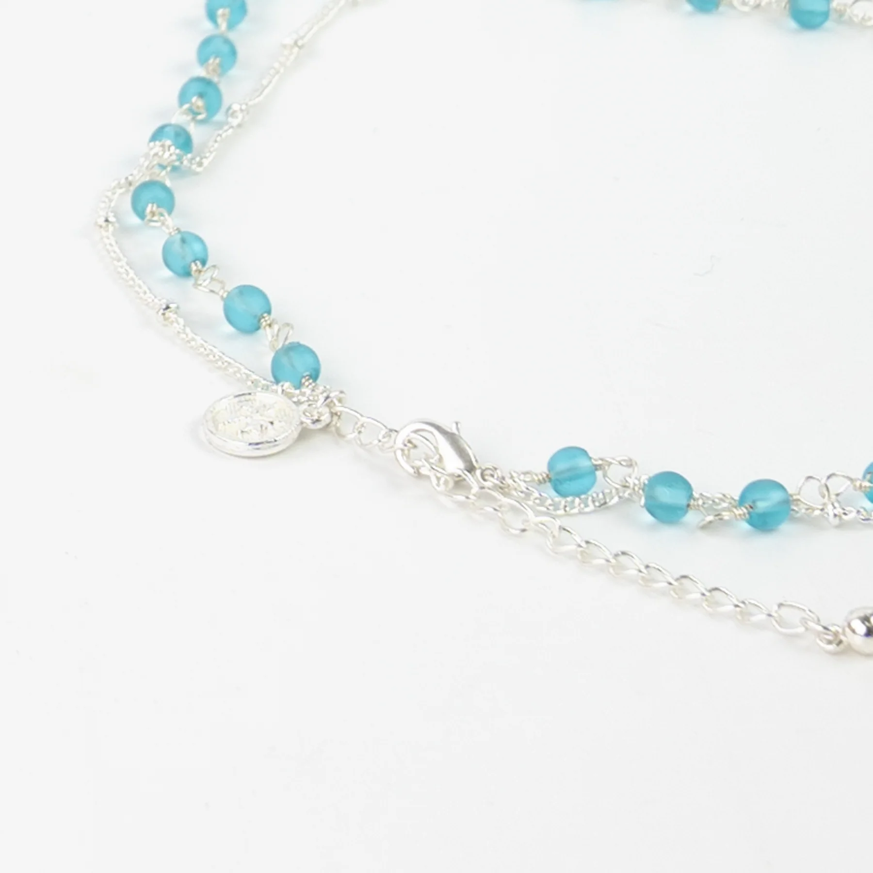Sanur Beaded Frosted Glass Dual Necklace