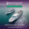 Ambassador Cruise Line Square Ad