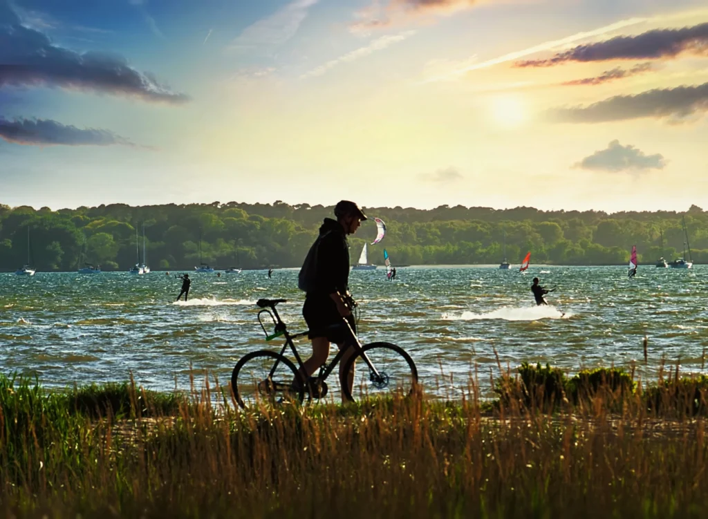 Biker at Sandbanks