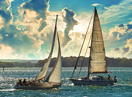 Two Yachts Close Together