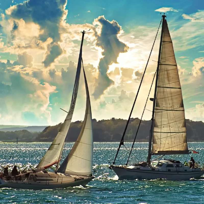 Two Yachts Close Together