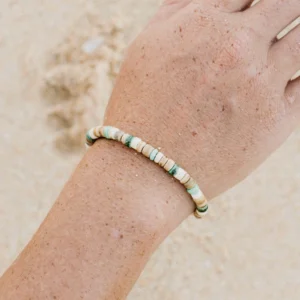 Laut Turquoise & Wood Beaded Bracelet 1 Thumb