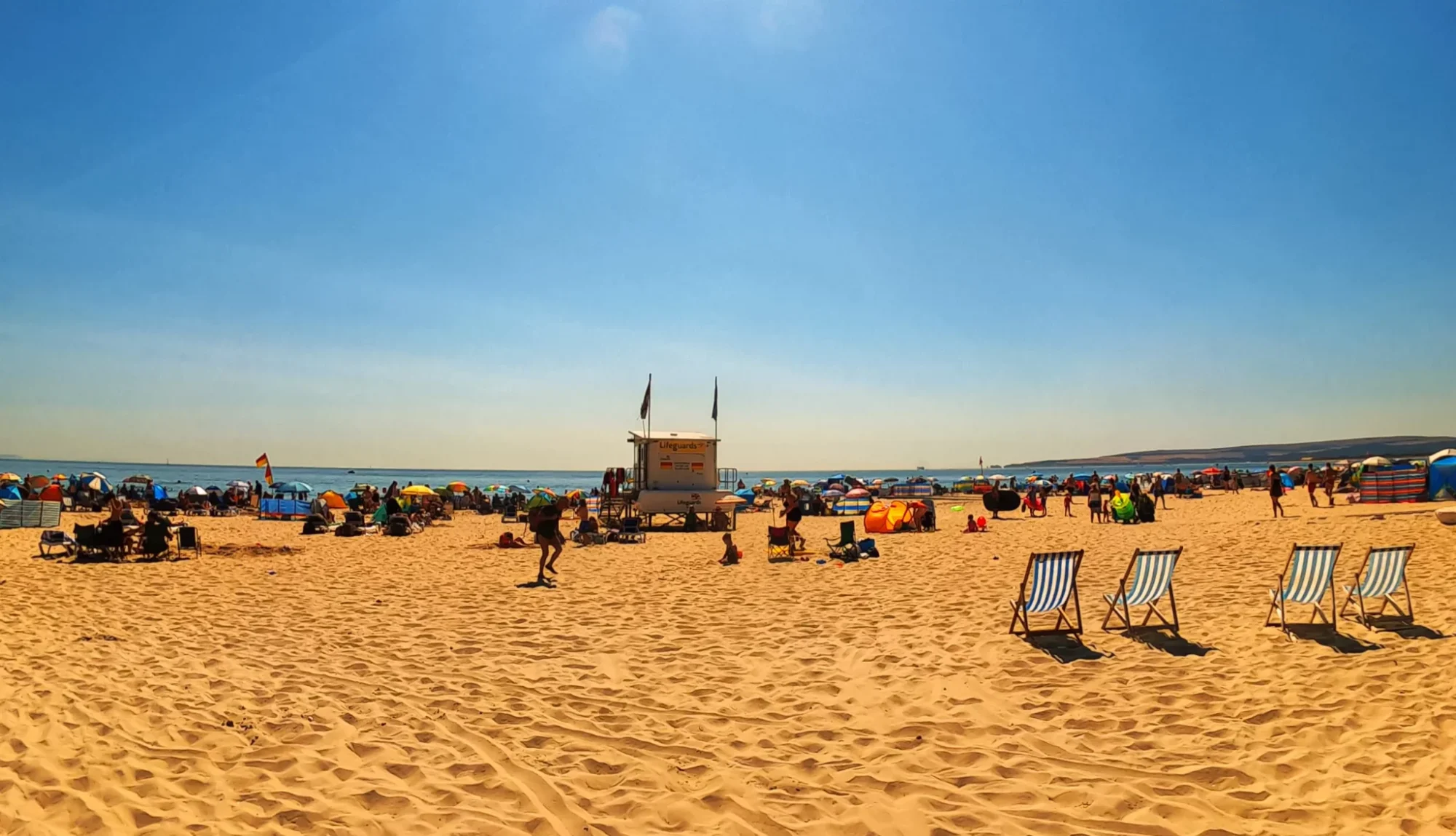 Summer at Sandbanks Beach in Dorset