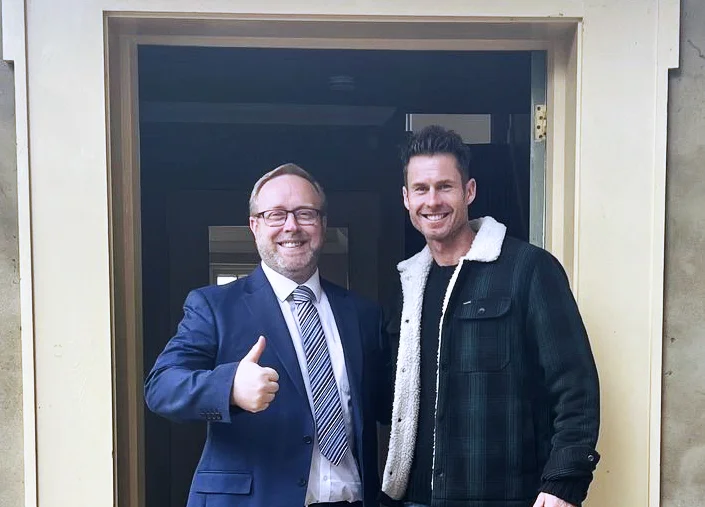 Tom Glanfield with Robert Dunford