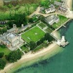 Above view of Brownsea Island in Dorset