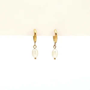 Freshwater Pearl Hoop Earrings 2 Thumb