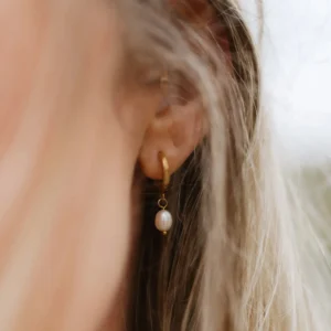 Freshwater Pearl Hoop Earrings 4 Thumb