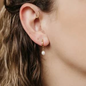Freshwater Pearl Hoop Earrings 5 Thumb