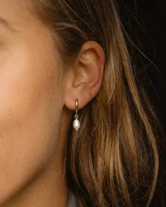Freshwater Pearl Hoop Earrings 8 Thumb