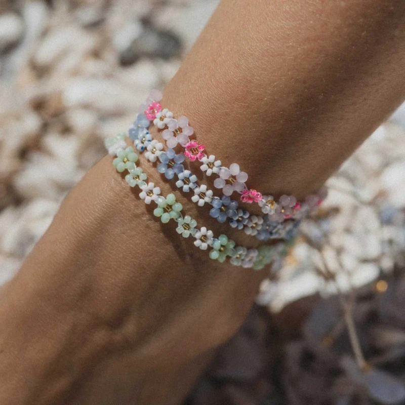 Mohala Flower Beaded Anklet