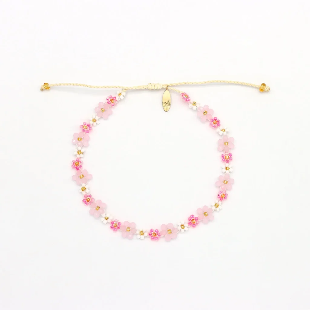 Mohala Flower Beaded Anklet 4