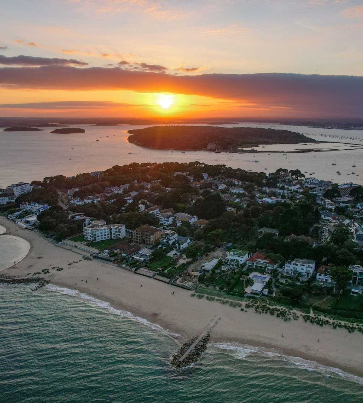 The Sandbanks Peninsula by Evening Glow