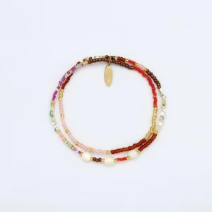 Sun Rays Mixed Bead & Shell Bracelet Set 4 Thumb