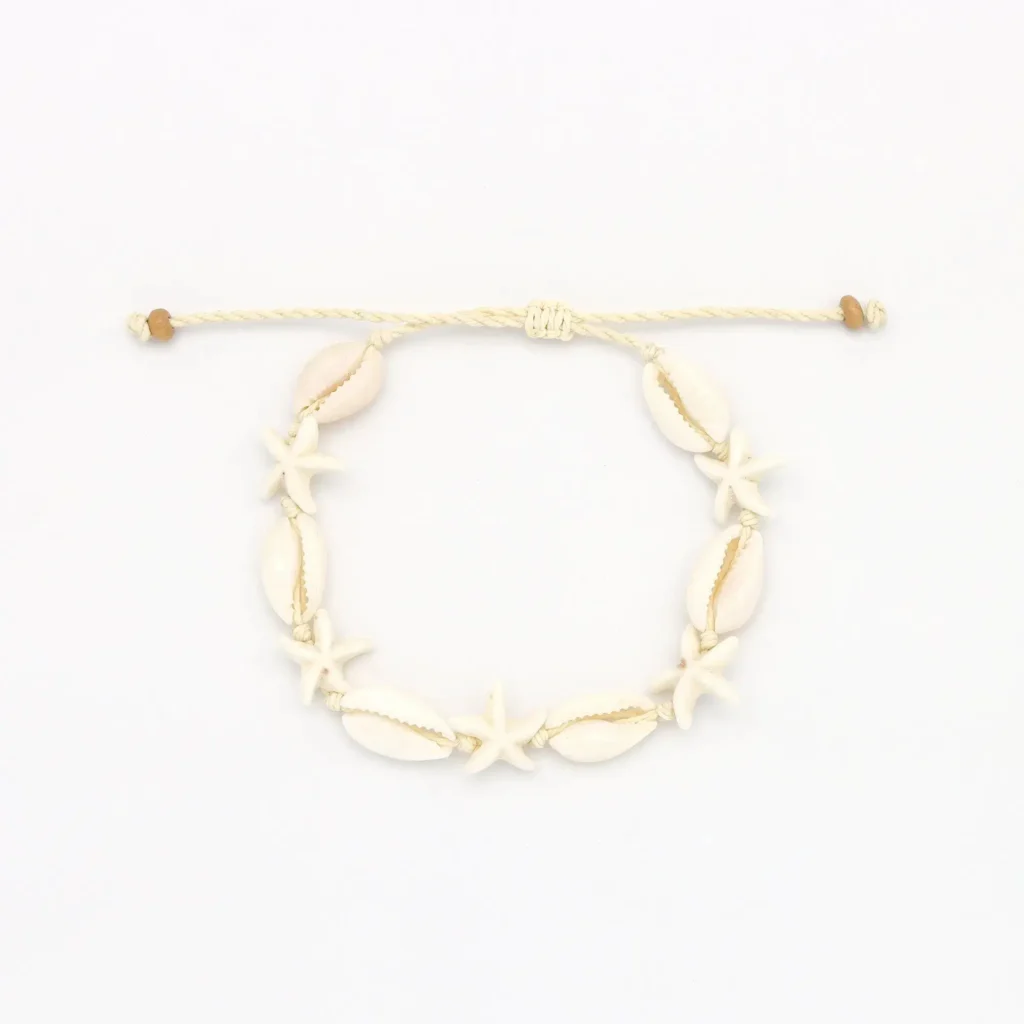 Sun Rays Mixed Bead & Shell Bracelet Set 5