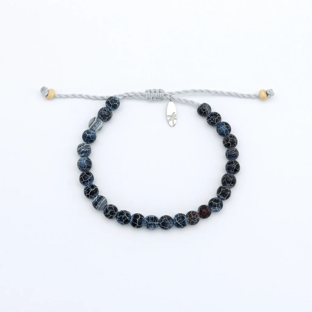 Bueng Kan Dark Beaded Stone Bracelet Set 7