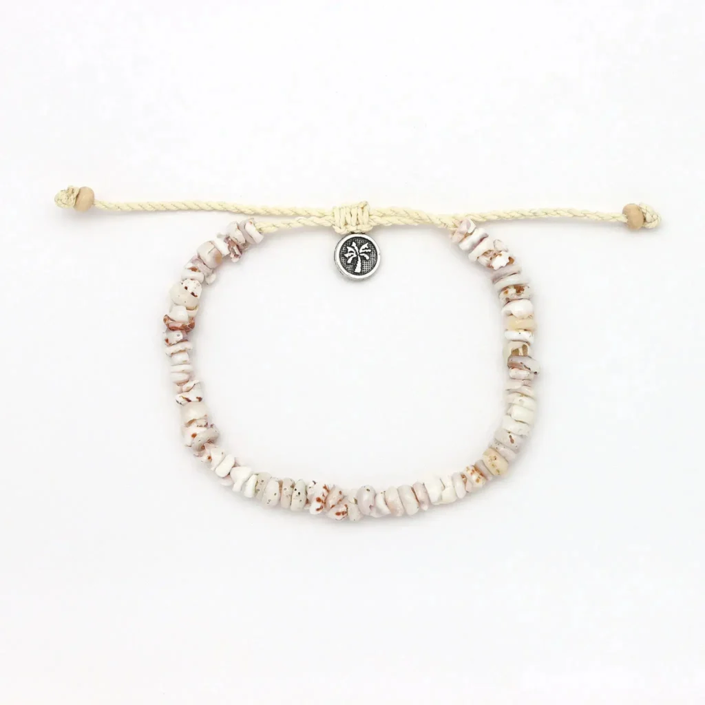 Deep Red Shell & Pearl Beaded Bracelet Set 6