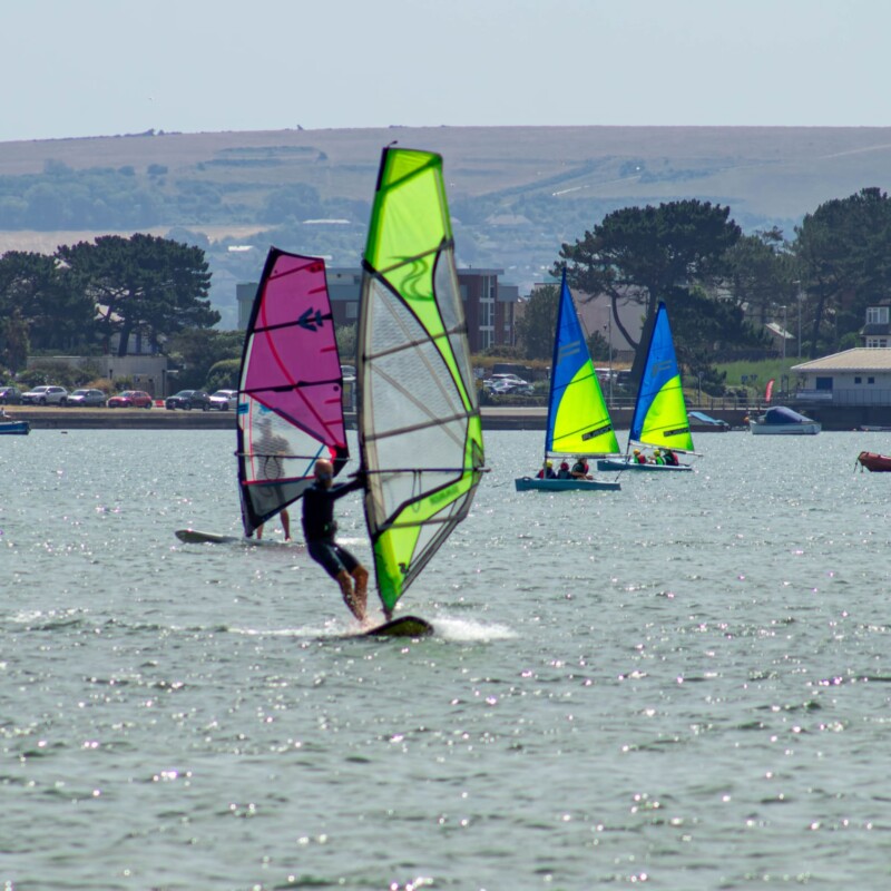 Surfing the wind at Sandbanks