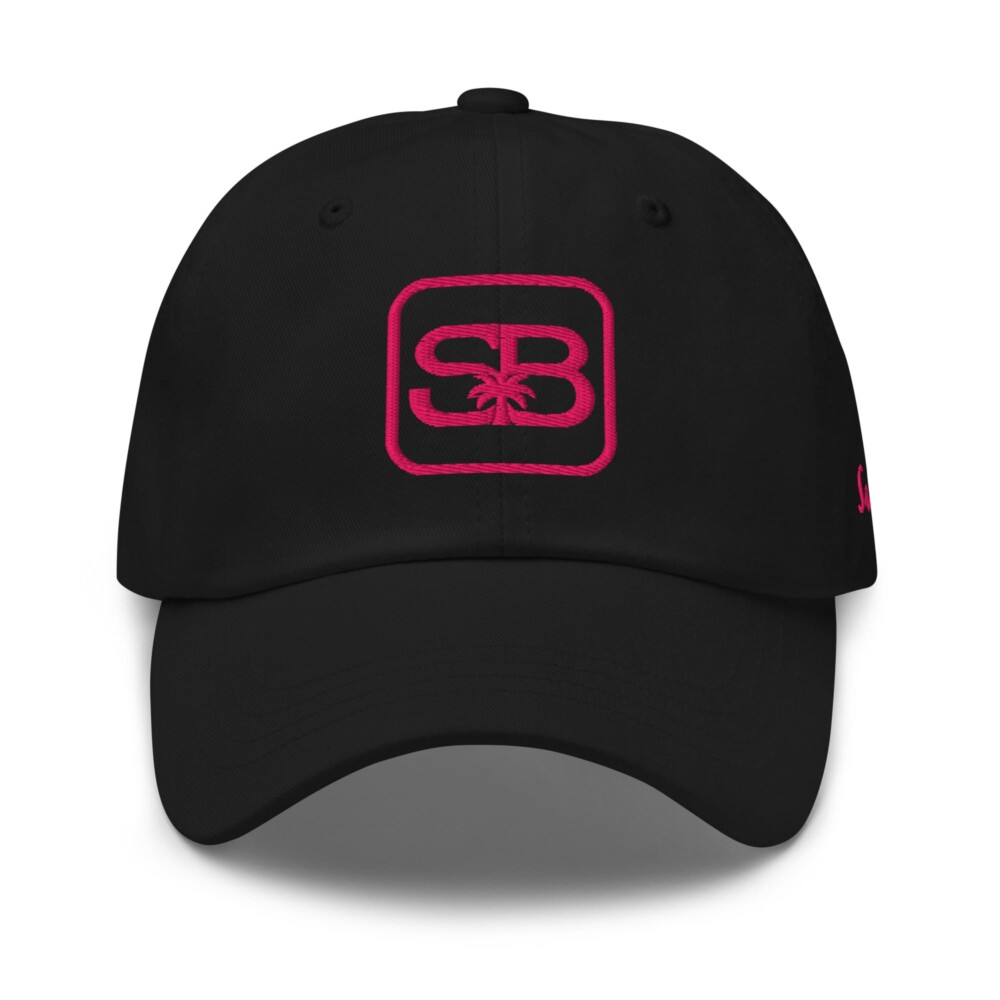 Sandbanks Electric Palms Monogram Cap – Pink Edition