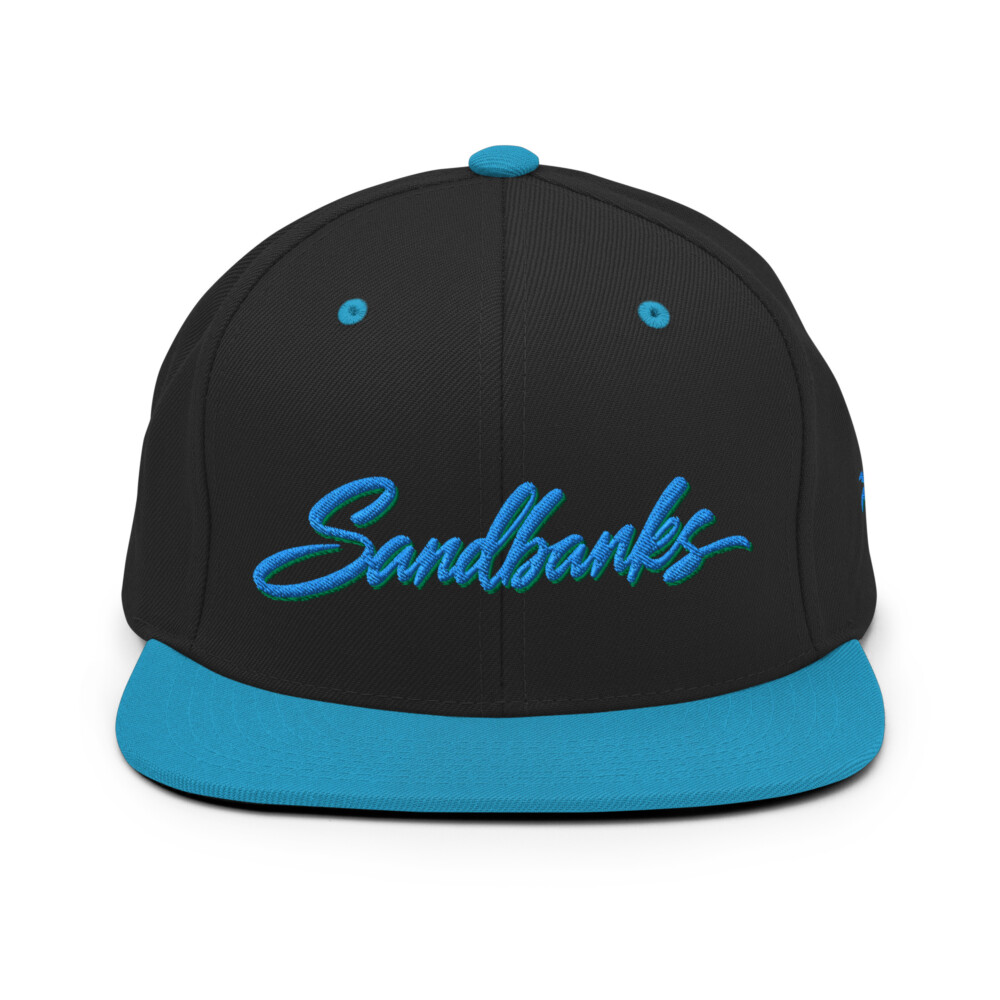 Sandbanks Script Snapback – Aqua Edition