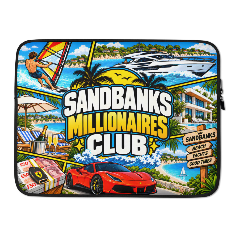 Sandbanks Millionaires Club 15-Inch Laptop Sleeve