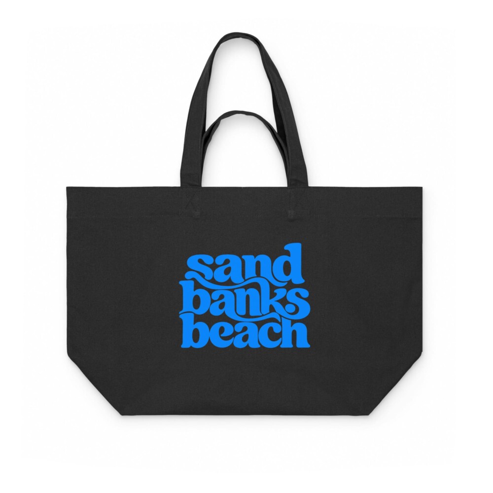 Sandbanks Electric Palms Canvas Tote – Blue Edition